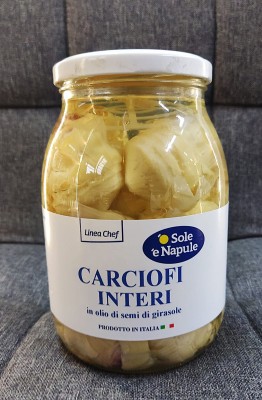 Foto Carciofi Interi Sott'Olio Confezione da 960 Gr Origine Italia Marchio Sole e Napule 1