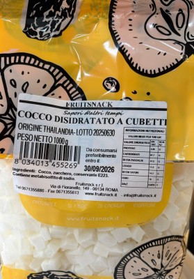 Foto Farina Di Cocco Confezione Da 1 Kg Origine Thailandia Marchio Fruitsnack 2