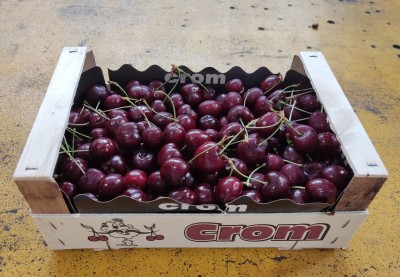 Foto Ciliegie Varietà Regina Calibro 28+ Origine Grecia Marchio Crom 1