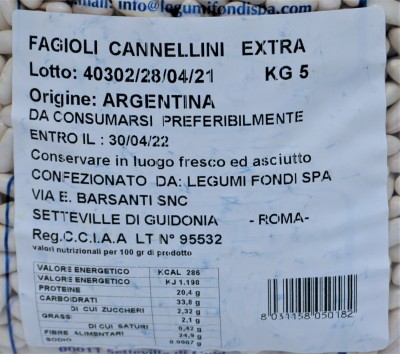 Foto Cannellini Origine Argentina Marchio ''Legumi Fondi'' Sacco da 5 Kg. 2