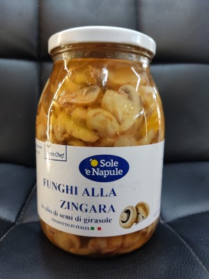 Foto Funghi Conditi alla Zingara Sott'Olio Confezione da 960 Gr Origine Italia Marchio o'Sole e Napule 1
