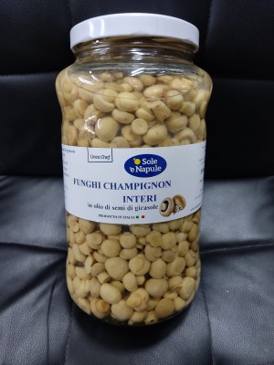 Foto Funghi Champignon Interi Confezione Da 2,900 GR Origine Itlalia Marchio O Sole E Napule  1