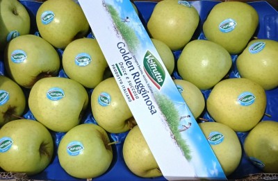 Foto Mele Golden Varietà Ruggine Calibro 75/80 Origine Italia Marchio Valfrutta       2