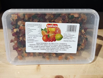 Foto Macedonia Candita confezione da 900 gr Origine Italia Marchio Fruitsnak 1