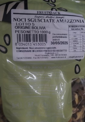Foto Noci Sgusciate Amazzonia Confezione Da 1 Kg Origine Bolivia Marchio Fruitsnack  2