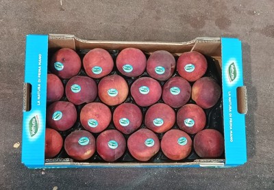 Foto Pesche Rosse Varietà Pasta Gialla Calibro 18 Origine Italia Marchio Valfrutta           3