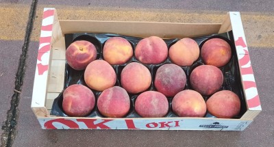 Foto Pesche Rosse A Pasta Gialla Calibro 14 Origine Spagna Marchio Oki 1