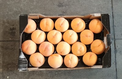 Foto Pesche Gialle Varietà Romea Calibro A18 Origine Spagna Marchio Diez 3