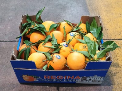 Foto Arance Navel Affogliate Calibro 4 Origine Italia Marchio La Regina di Corigliano  1