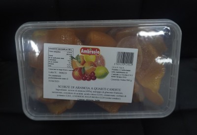 Foto Scorze Di Arance Candite Confezione Da 900 gr Origine Italia Marchio Fruitsnack 1