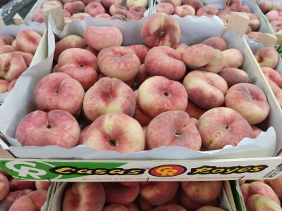 Foto Pesche Tabacchiere Varietà Platibelle Calibro AAA Origine Spagna Marchio Casas Royes 1